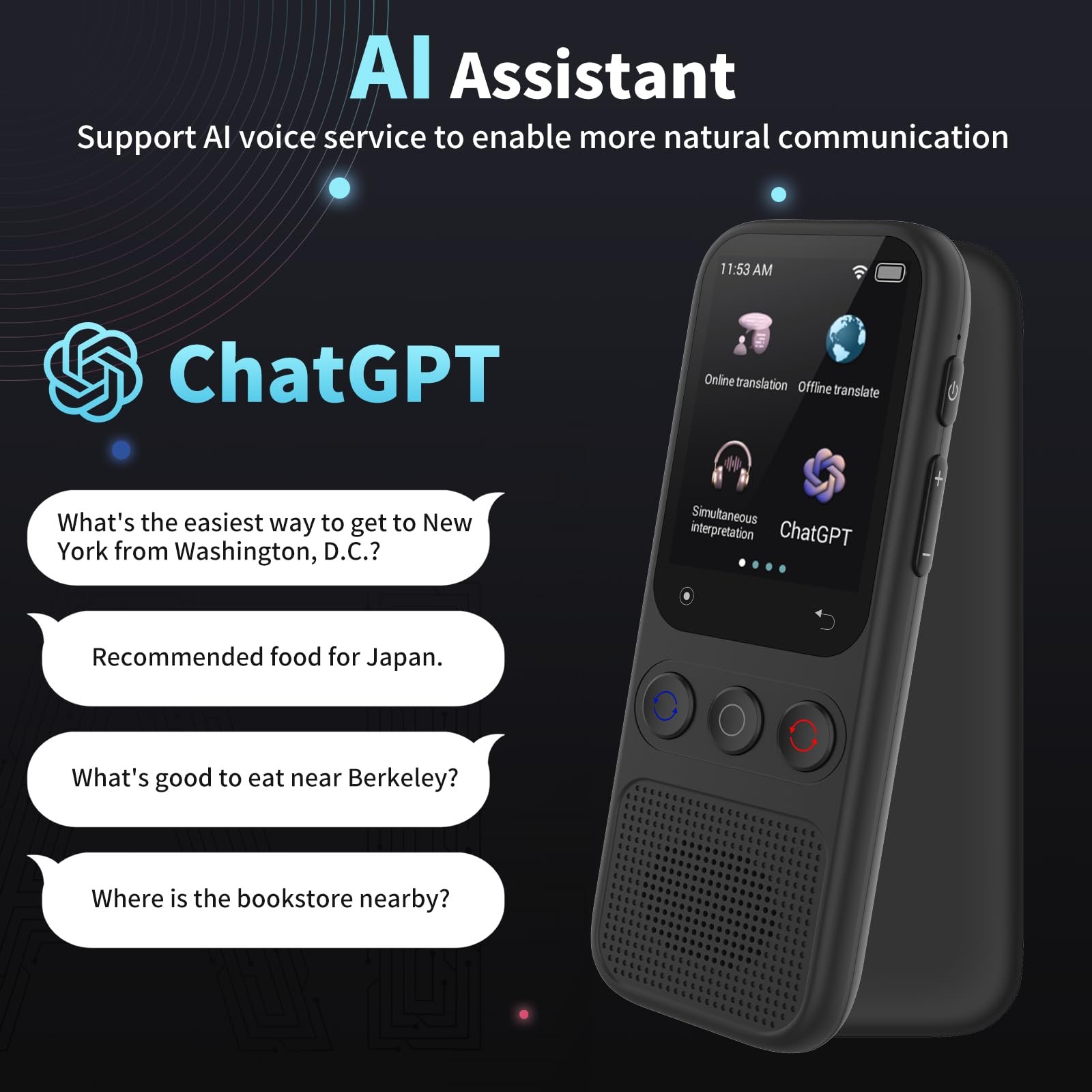 Пристрій для голосового перекладу, миттєвий без Wi-Fi, фото №4 Пристрій для голосового перекладу, миттєвий без Wi-Fi, фото №4