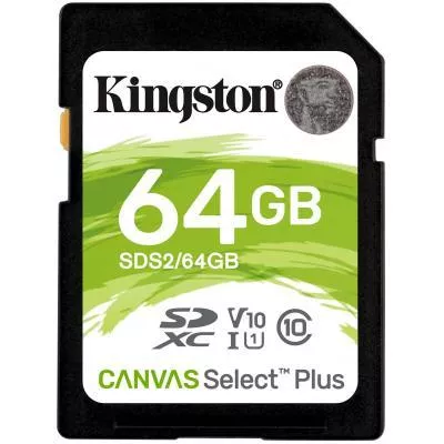Карта памяти Kingston 64GB SDXC Class 10 UHS-I U3 Canvas Select Plus SDS2/64GB, фото №1