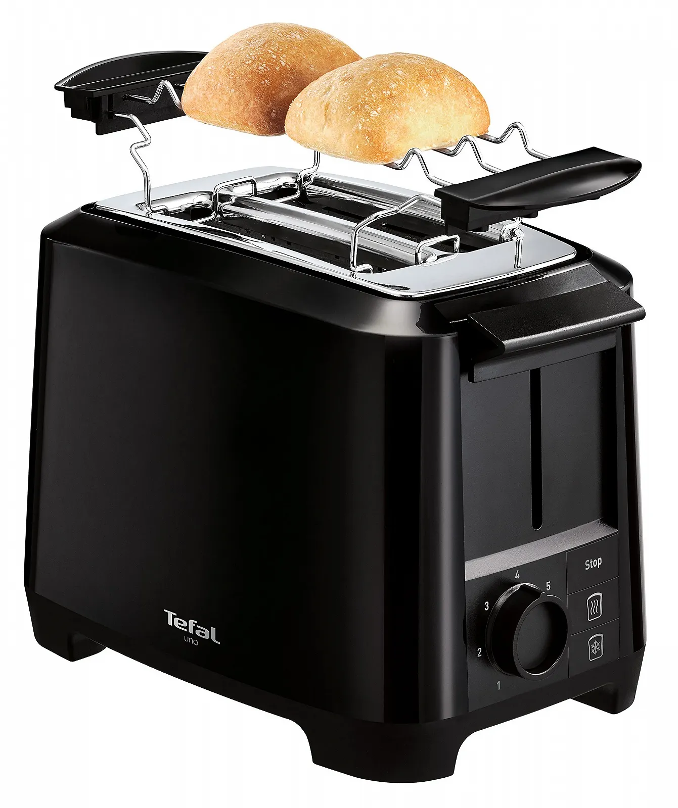 Тостер Tefal Uno TT1408 7 рівнів підсмажування (800 Вт) Чорний, фото №4