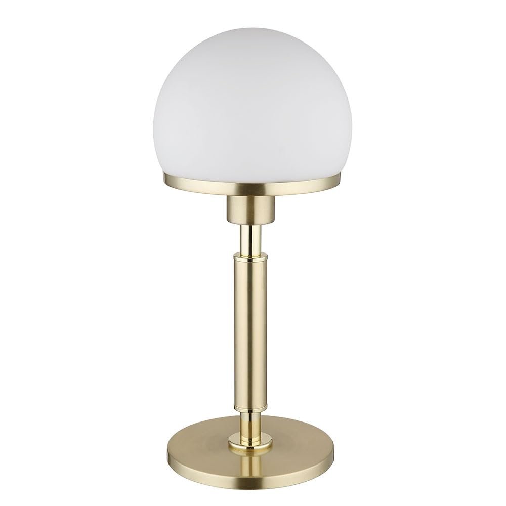 Настольная лампа гриб металлическая стеклянная 1x E27 Диаметр 18 x 40 см Brass-Coloured, фото №8