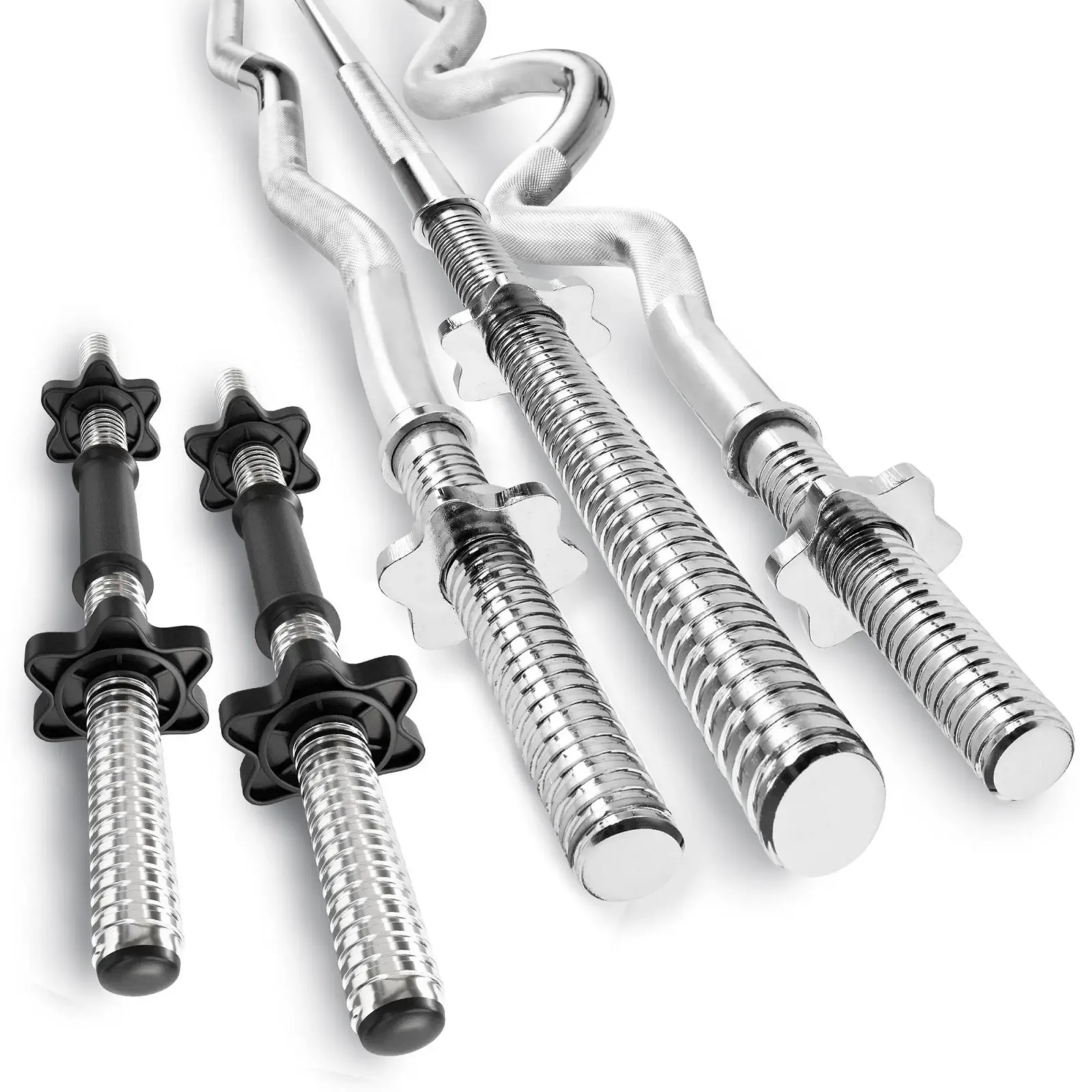 Набор Hop-Sport Premium 173 кг со скамьей HS-1055, штангами и гантелями, фото №3