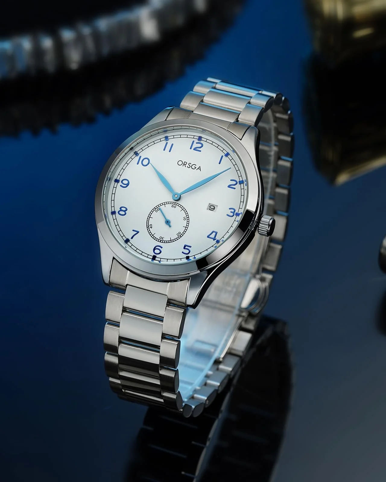 Мужские часы CIVO Аналоговые Кварцевые Модные из нержавеющей стали Большой циферблат с календарем даты и дня, фото №5