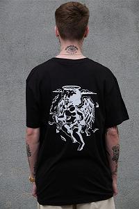 Оверсайз футболка з принтом Without respirator black synthetic.ua - Фото 1