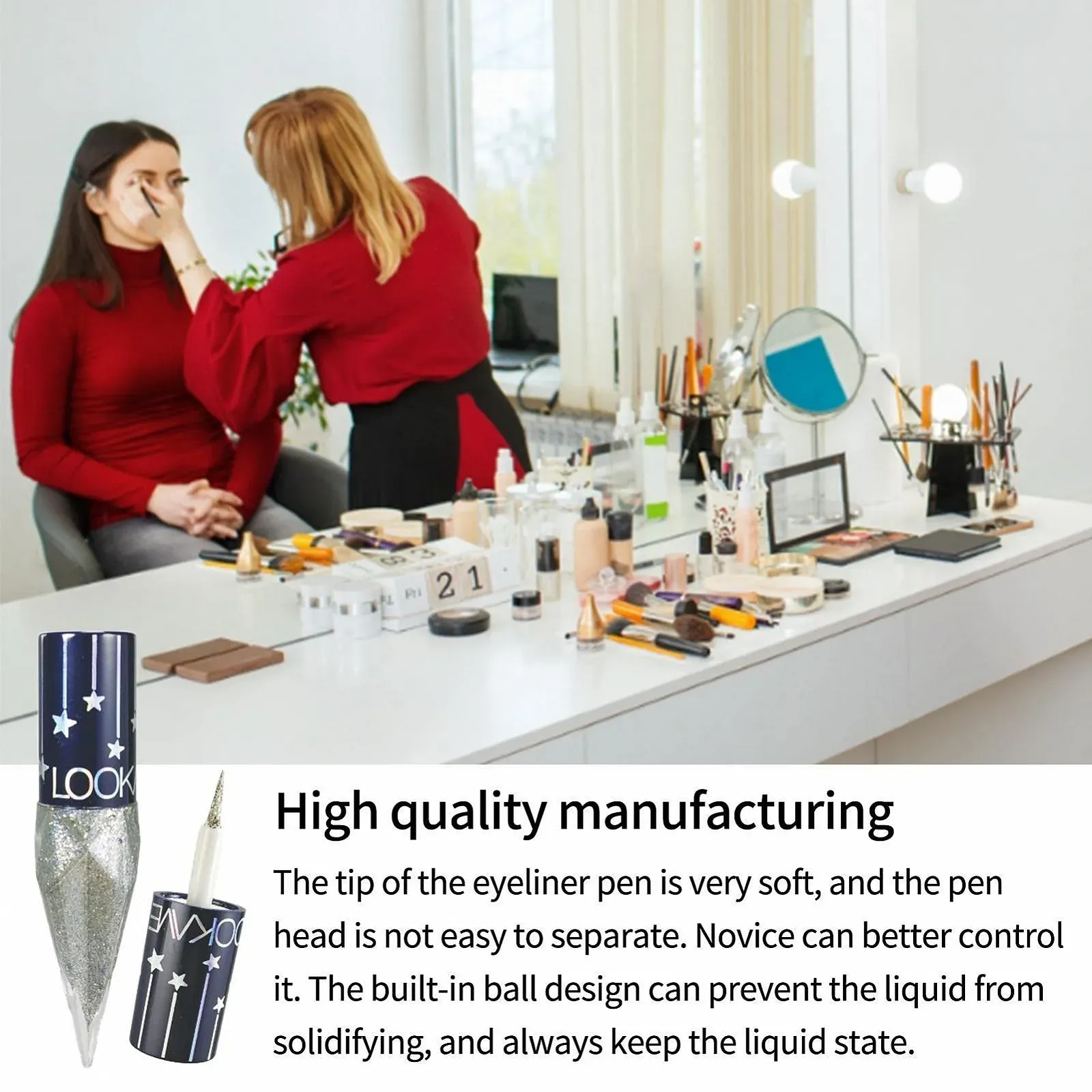 Підводка для очей Jildouf з блискіткам, фото №3