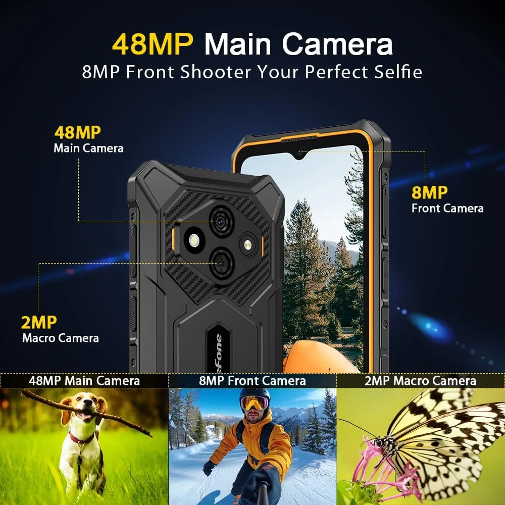 Защищенный смартфон Ulefone Rugking 3 Pro 16/128 GB 6.56 дюйма 120 Hz 5700 mAh IP68 Оранжевый, фото №5