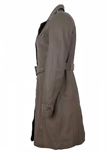 Тренч Gipsy Кожаное пальто из овечьей кожи наппа Taupe synthetic.ua - Фото 1