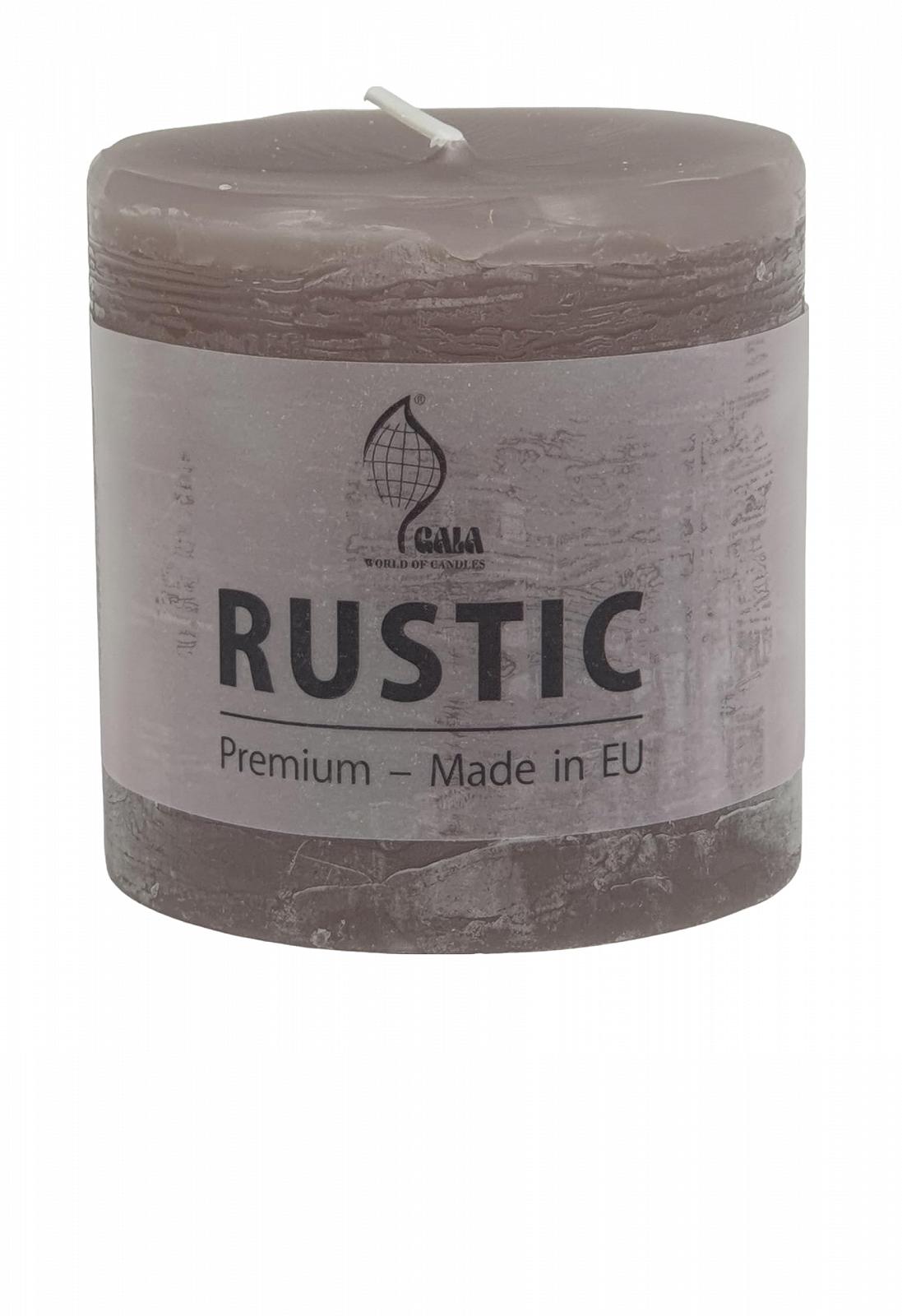 Свечи Gala Rustik Pillar 8 x 8 см Taupe, фото №4