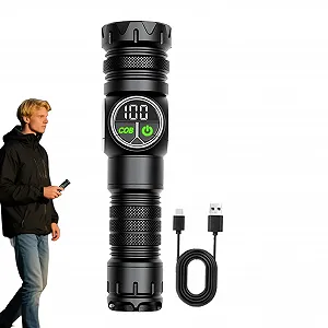 Ручний ліхтар G
és
erique Багатофункціональний Міцний ліхтарик з ремінцем на зап'ясті Довгий час роботи акумулятора для роботи, намету, походів, кемпінгу, полювання, риболовлі на відкритому повітрі та використання - Фото 1