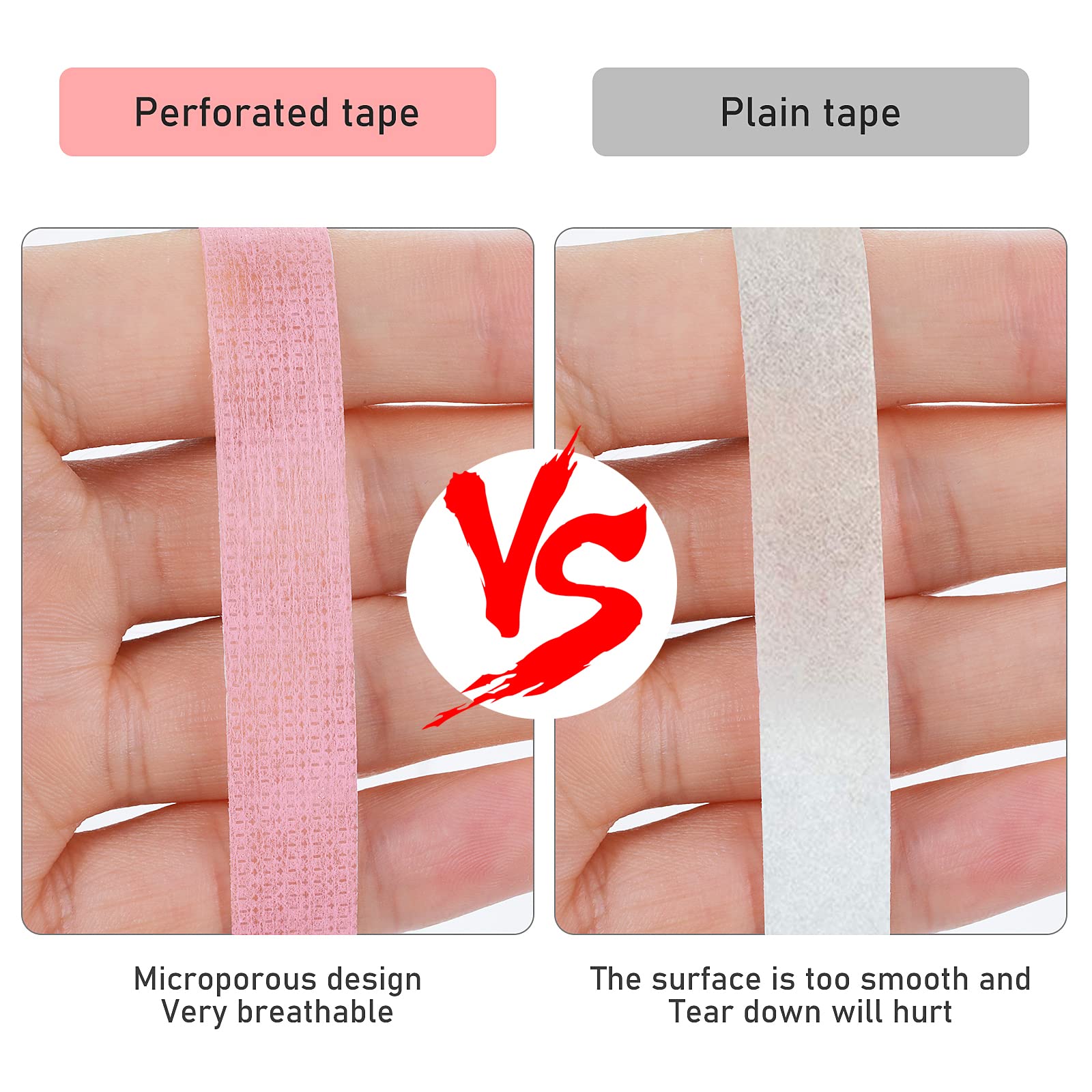 Плівка Sibba 6 Rolls Eyelash Tape для нарощування вій Рожева, фото №6