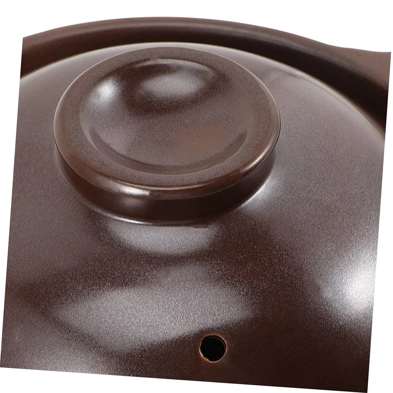 Кастрюля керамическая BESTYASH Коричневая с крышкой Антипригарная Глиняная, фото №5