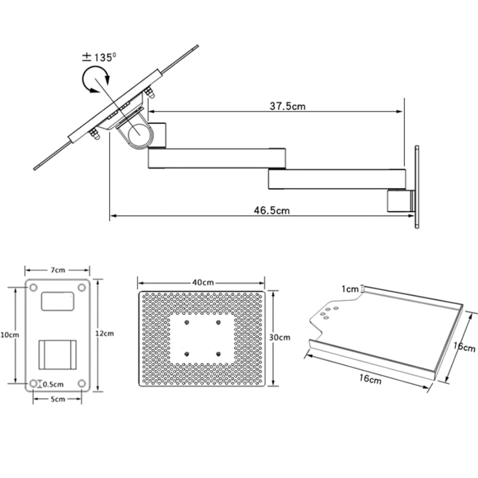 Регулируемая Подставка для Ноутбука с Вращением на 360, фото №5