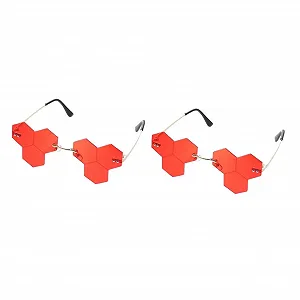 Солнцезащитные очки PACKOVE Без оправы для вечеринок, 2 пары - Фото 1