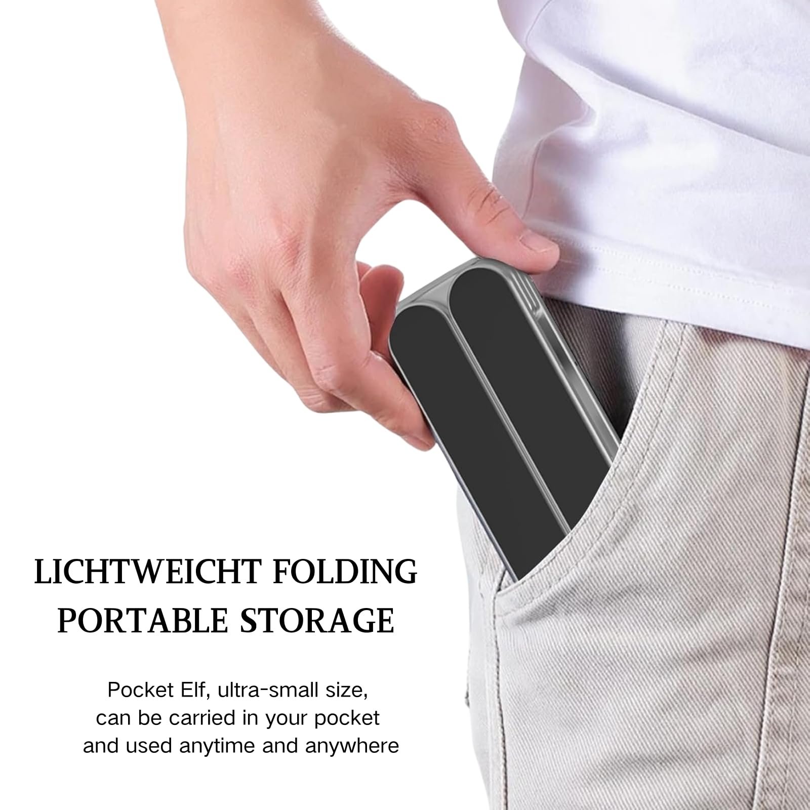 Підставка для ноутбука для подорожей, регульована по висоті вентильована з алюмінію, складна портативна, фото №4