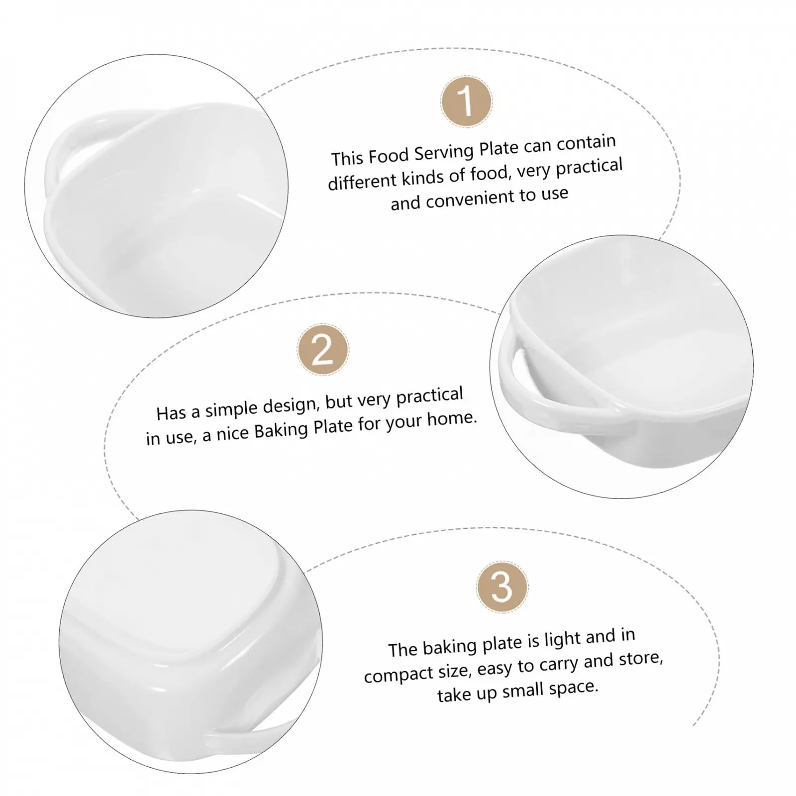 Форма для запекания керамическая Mobestech с двойными ручками термостойкая штабелируемая, фото №8