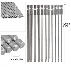 Набір викруток CPROSP Torx 100 мм з ящиком для зберігання з 2 торцевими викрутками T6, T7, T8, T9, T10, T15, T20, T25, T27, T30, T40 сталь S2 зіркоподібна головка synthetic.ua - Фото 1