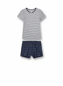 Купити Піжама Sanetta для дівчат Коротка Синя Піжама - Фото 1 Піжама Sanetta для дівчат Коротка Синя Піжама - Фото 1