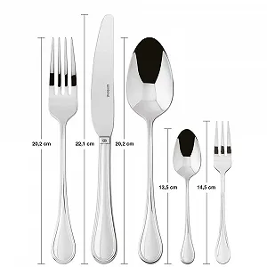 Набір столового посуду Sambonet Royal 52563-G6, нержавіюча сталь 18/10, на 6 персон, 30 предметів synthetic.ua - Фото 1