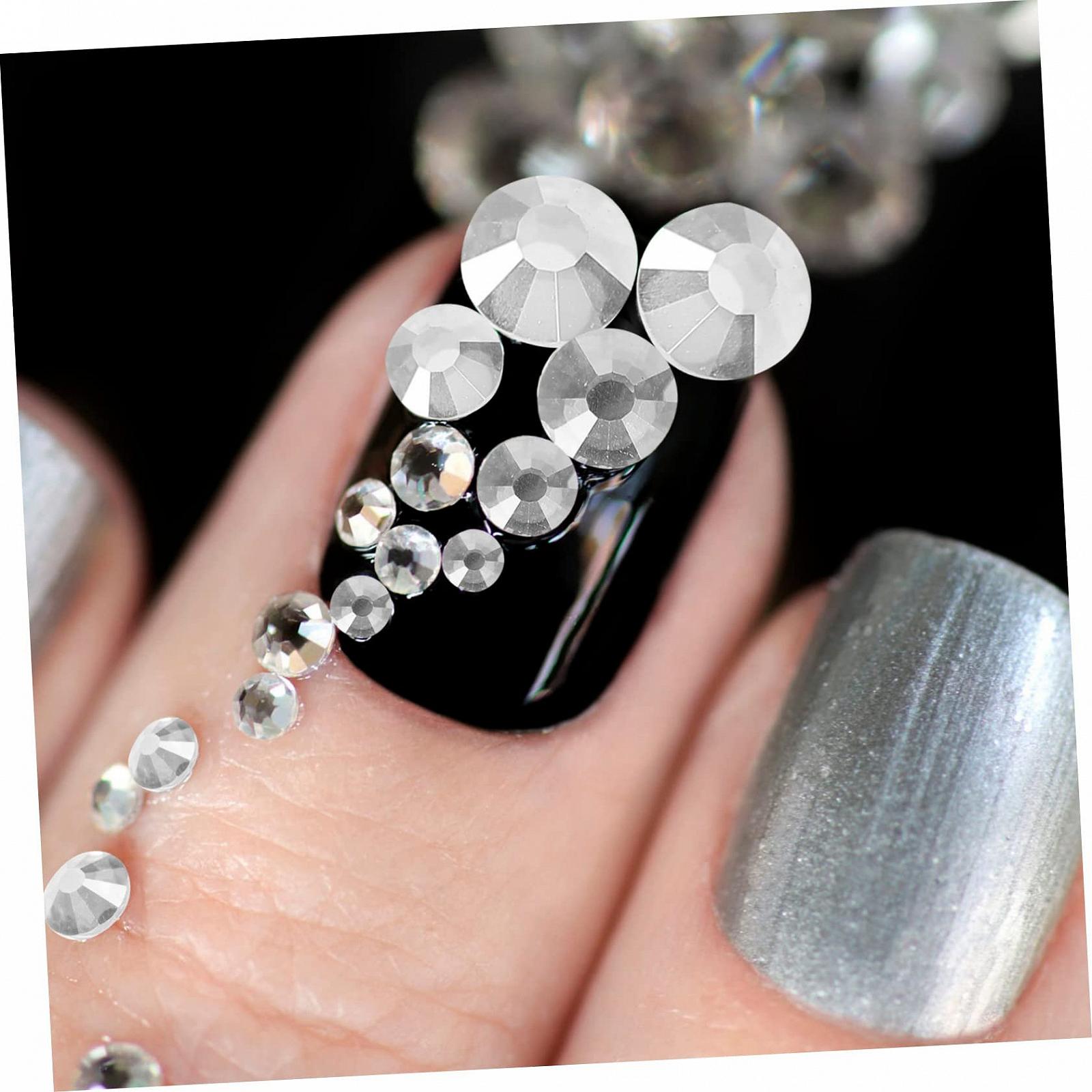 Стразы Самоклеящиеся Healeved 4320 шт Прозрачные для DIY маникюра, милые, минималистичные украшения для ногтей для свадеб, вечеринок и повседневных ногтей, фото №9