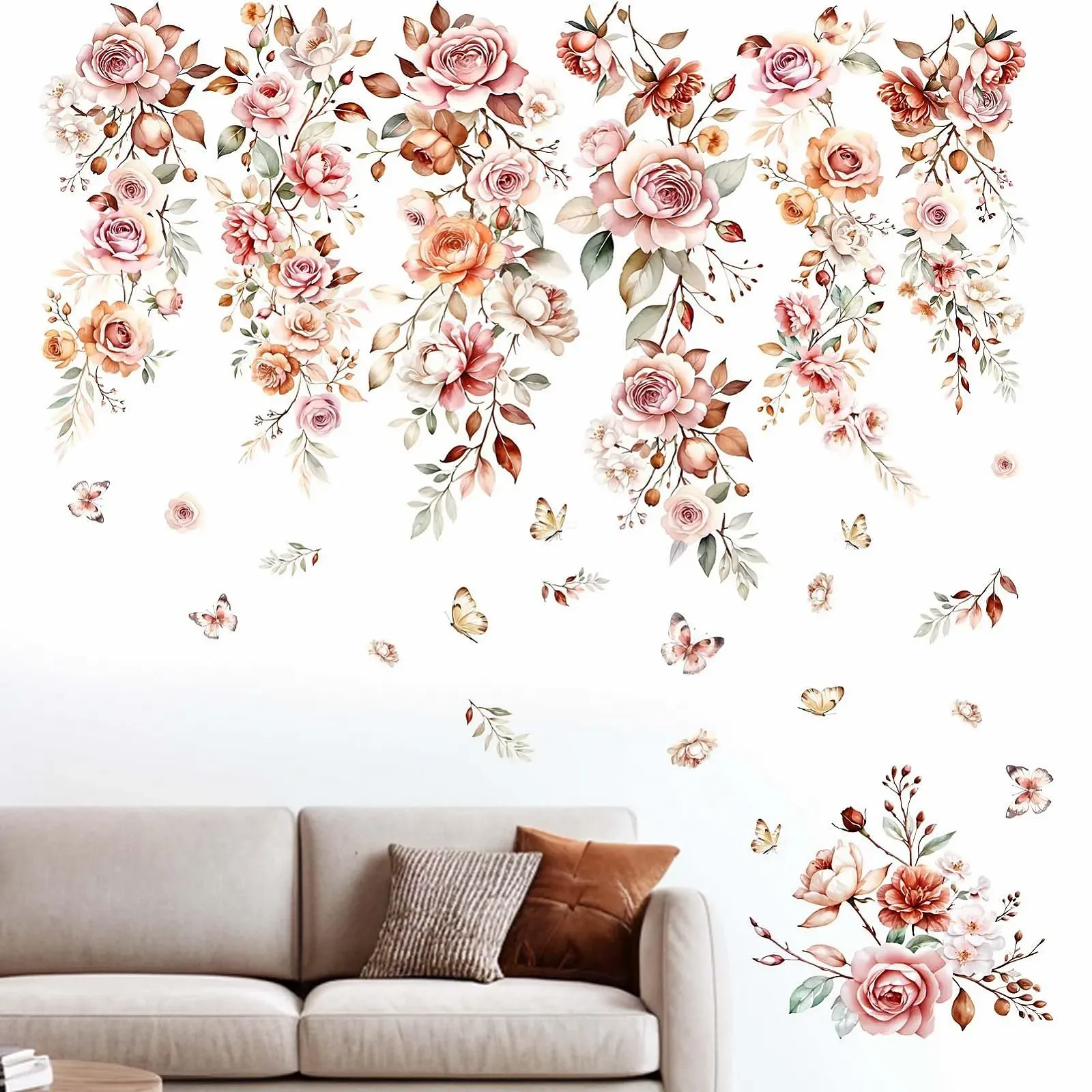 Наклейка на стіну Amimagen Wildflower Висячі квіти Самоклейна Водостійка PVC, фото №3