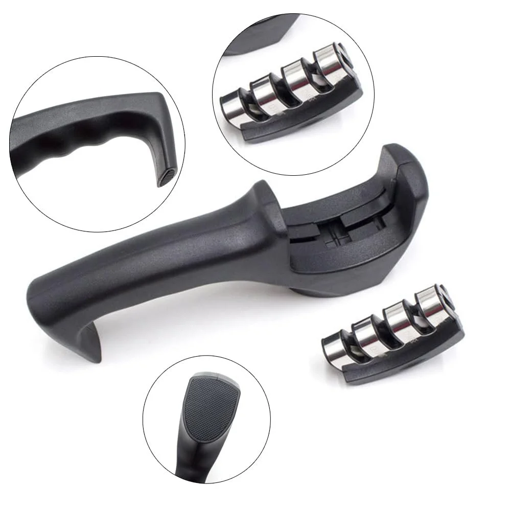 Точилка для ножей ручная 3-ступенчатая с эргономичной ручкой, фото №6 Точилка для ножей ручная 3-ступенчатая с эргономичной ручкой, фото №6