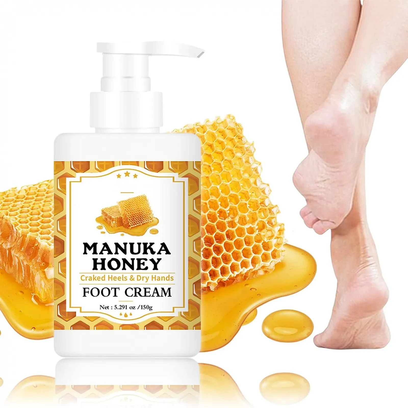 Увлажняющий крем для ног Honey Hydrating для предотвращения мозолей и трещин 150 г, фото №1
