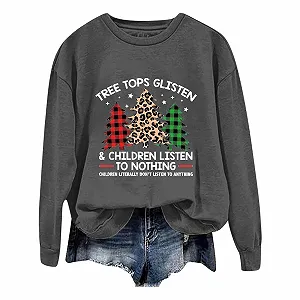 Рождественский джемпер Женская рождественская длинная худи GFPGNDFHG без капюшона, олень, Бэмби, снеговик, рождественские штаны, рождественский свитшот synthetic.ua - Фото 1