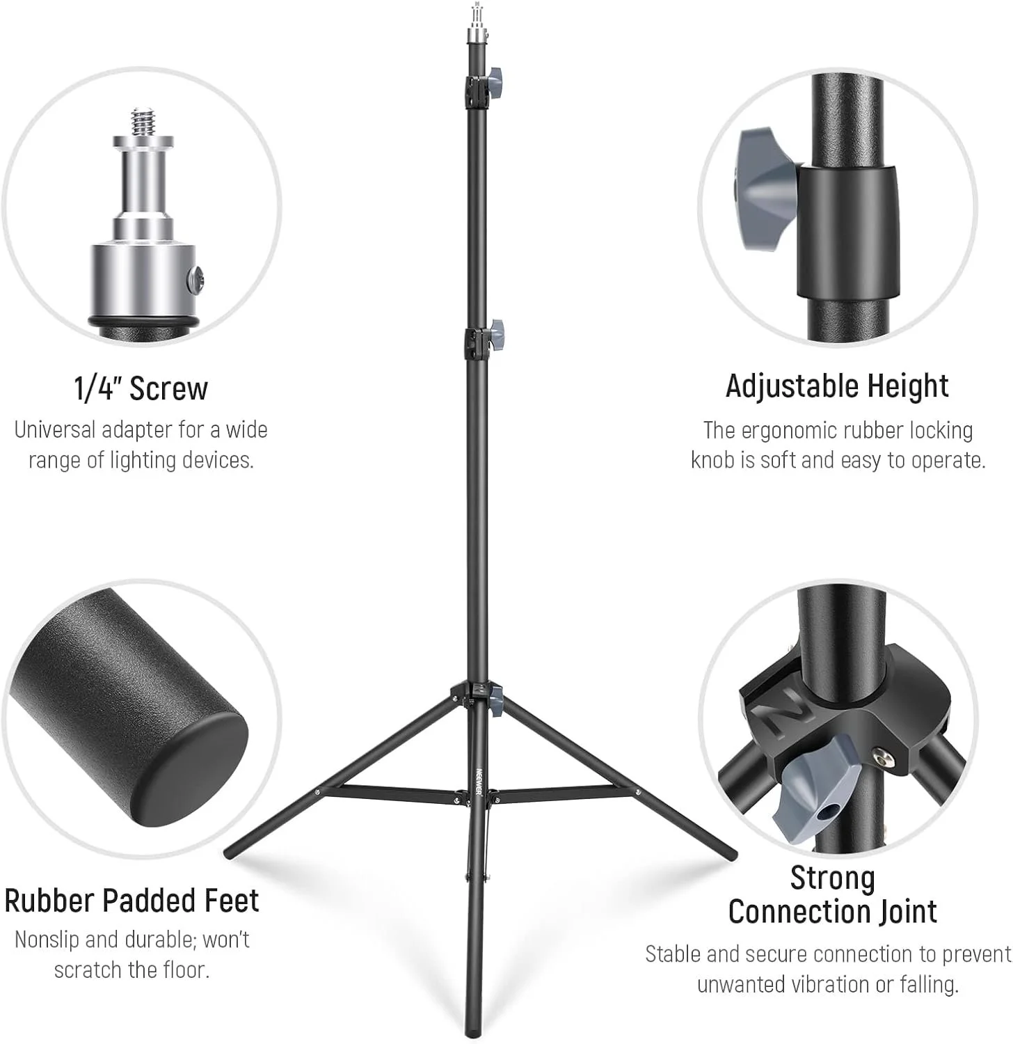 Штатив NEEWER ST-200 Чорний, фото №5 Штатив NEEWER ST-200 Чорний, фото №5