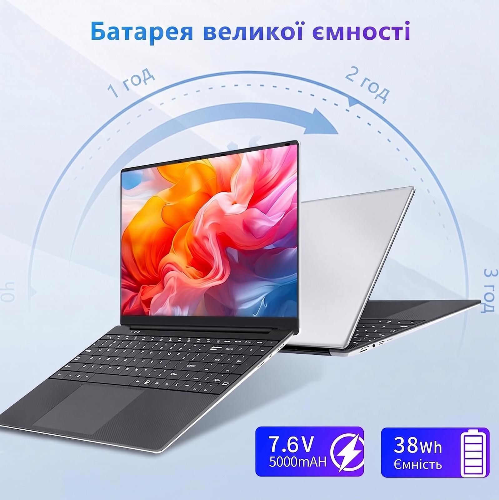 Ноутбук 15.6" Wexultor Y10 Intel Core i5-8210Y RAM 16GB SSD 512GB Windows 11 Алюминиевый корпус (UKR), фото №5