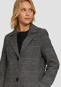 Клетчатое шерстяное пальто synthetic.ua - Фото 1