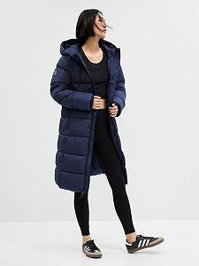 Пальто GAP MAXI LOGO PUFFER SHINE COAT XS Tёмно-синий - Фото 1