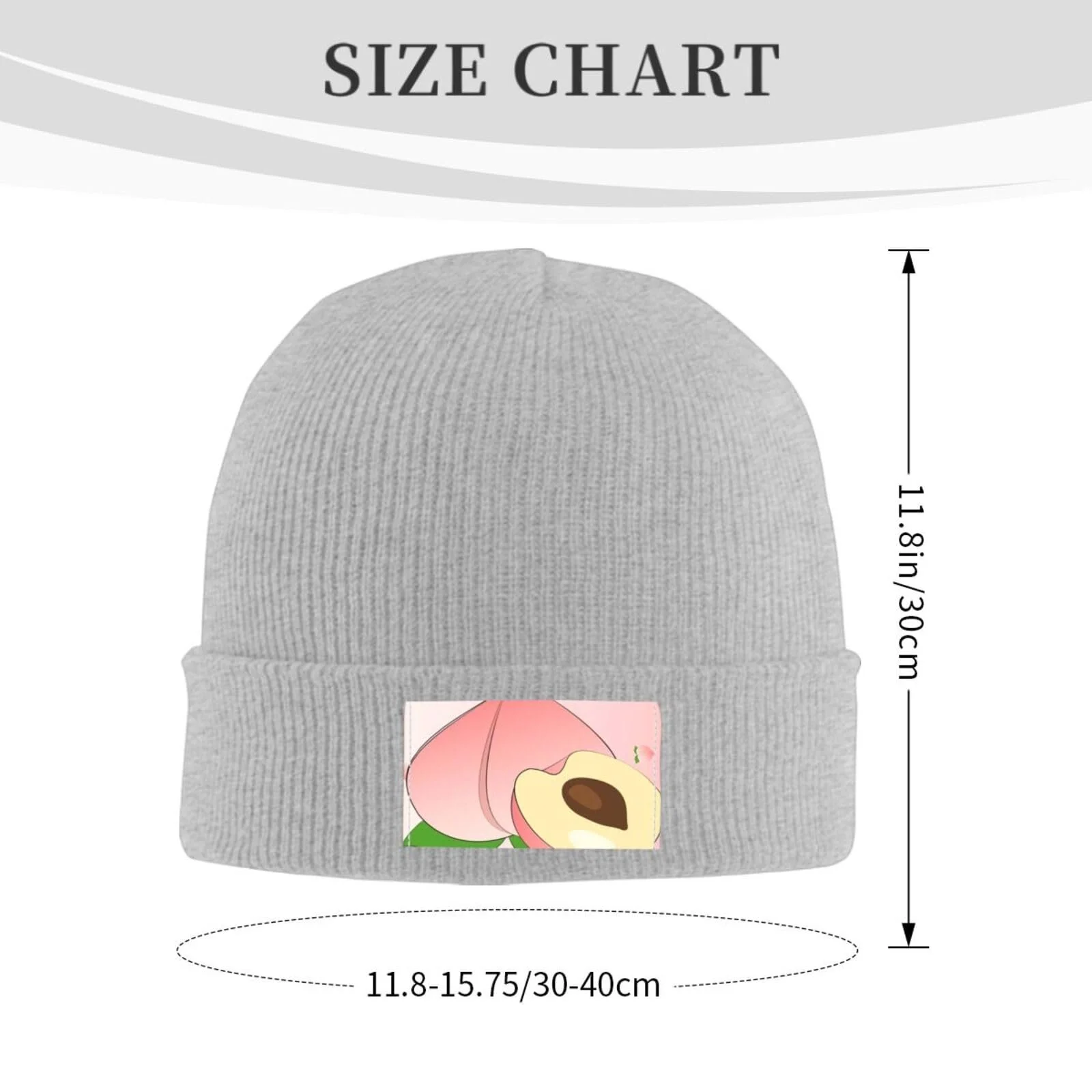 Вязана шапка BROLEO з мультяшним персиком, фото №2