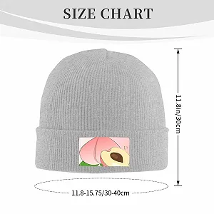 Вязаная шапка BROLEO с мультяшным персиком synthetic.ua - Фото 1