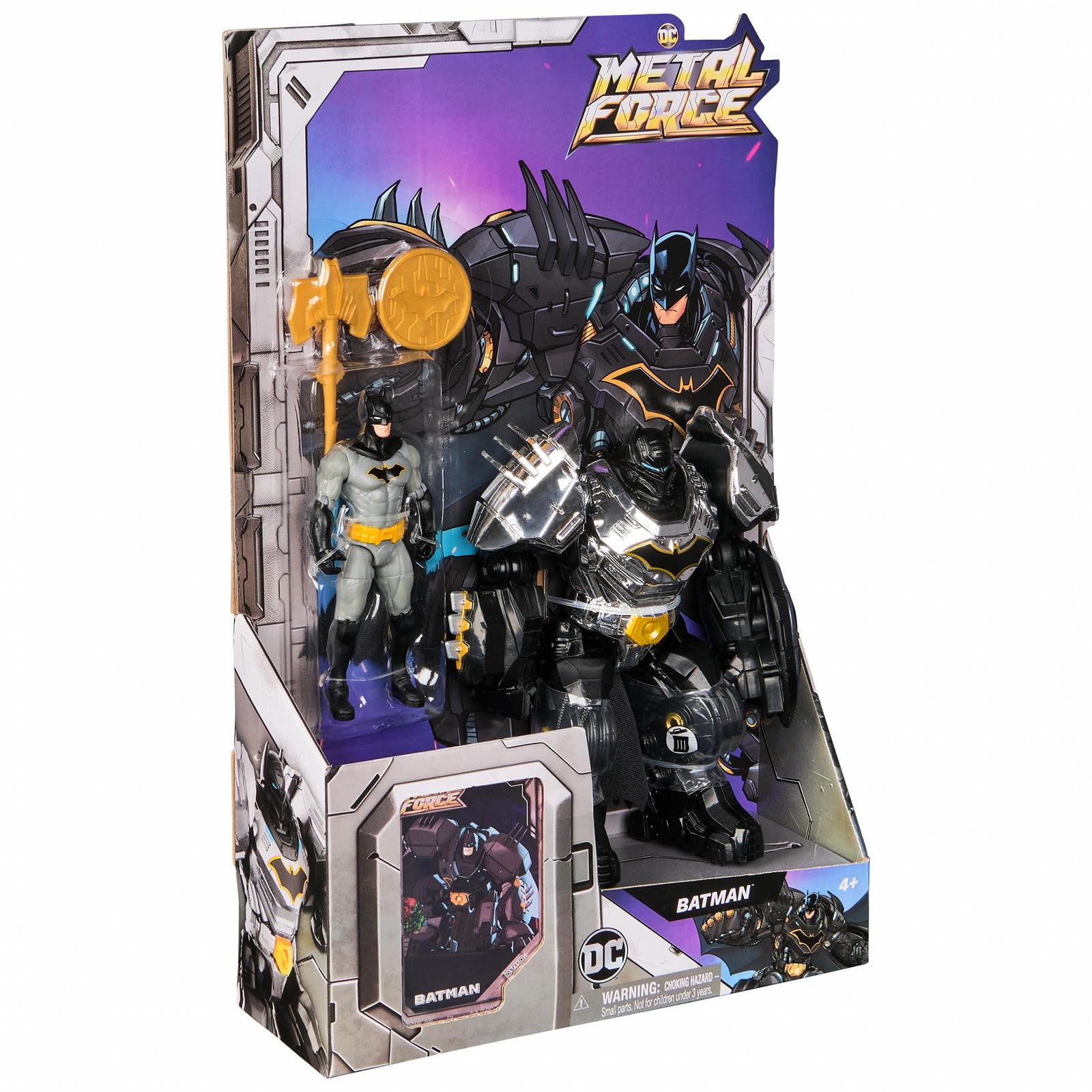 Фигурка Бэтмен DC Comics Metal Force, 15 см с мини-фигуркой 10 см, со встроенным бластером и бронекостюмом, фото №9