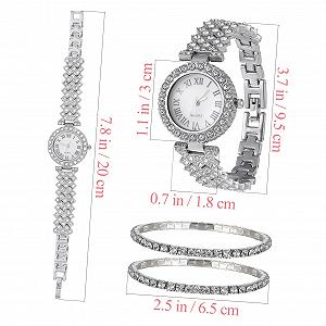 Женские часы Healvian Diamond-in в браслете, серебро synthetic.ua - Фото 1