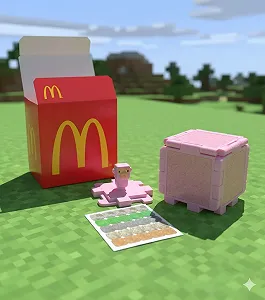 Фигурка розовая овца Minecraft (Minecraft Pink Sheep) - McDonald's Happy Meal Майнкрафт Макдональдс хэппи мил игрушка synthetic.ua - Фото 1
