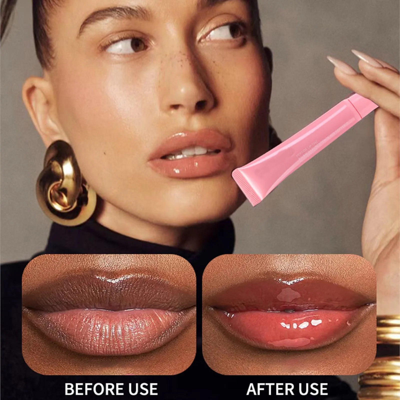 Блиск для губ зволожуючий, блискучий, збільшуючий об'єм, фото №4