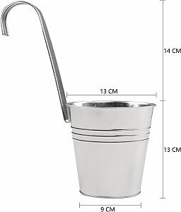 Набір підвісних квіткових горщиків DRULINE 6 шт. Цинкові 13x28x24 см зі знімними гачками synthetic.ua - Фото 1