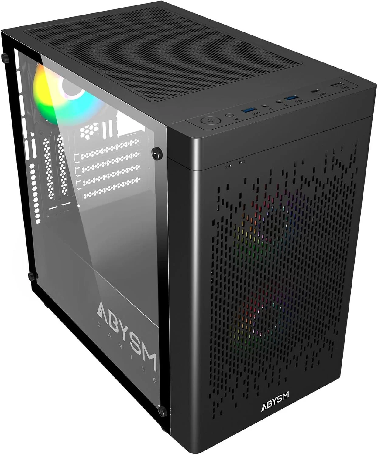 Корпус для ПК Abysm Gaming Danube INVA MX202 / без БЖ / Чорний, фото №3 Корпус для ПК Abysm Gaming Danube INVA MX202 / без БЖ / Чорний, фото №3
