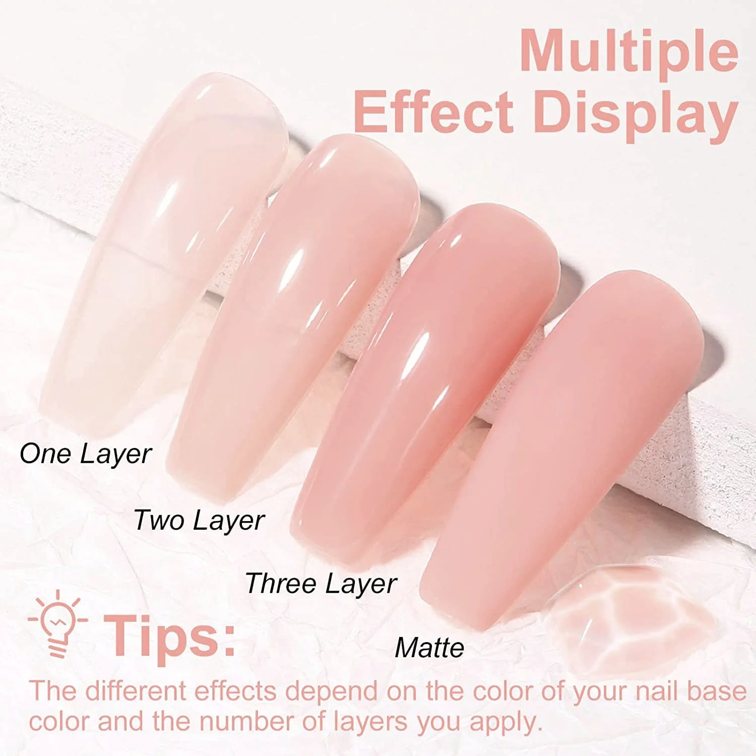 Гель-лак Vishime Nude Pink - Желейний гель натуральний рожевий напівпрозорий Soak Off 16 мл M122, фото №6