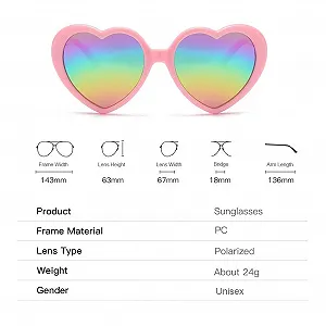 Солнцезащитные очки Форма сердца Поляризованные Модные RUNHUIS для мужчин и женщин Винтажные Ретро synthetic.ua - Фото 1