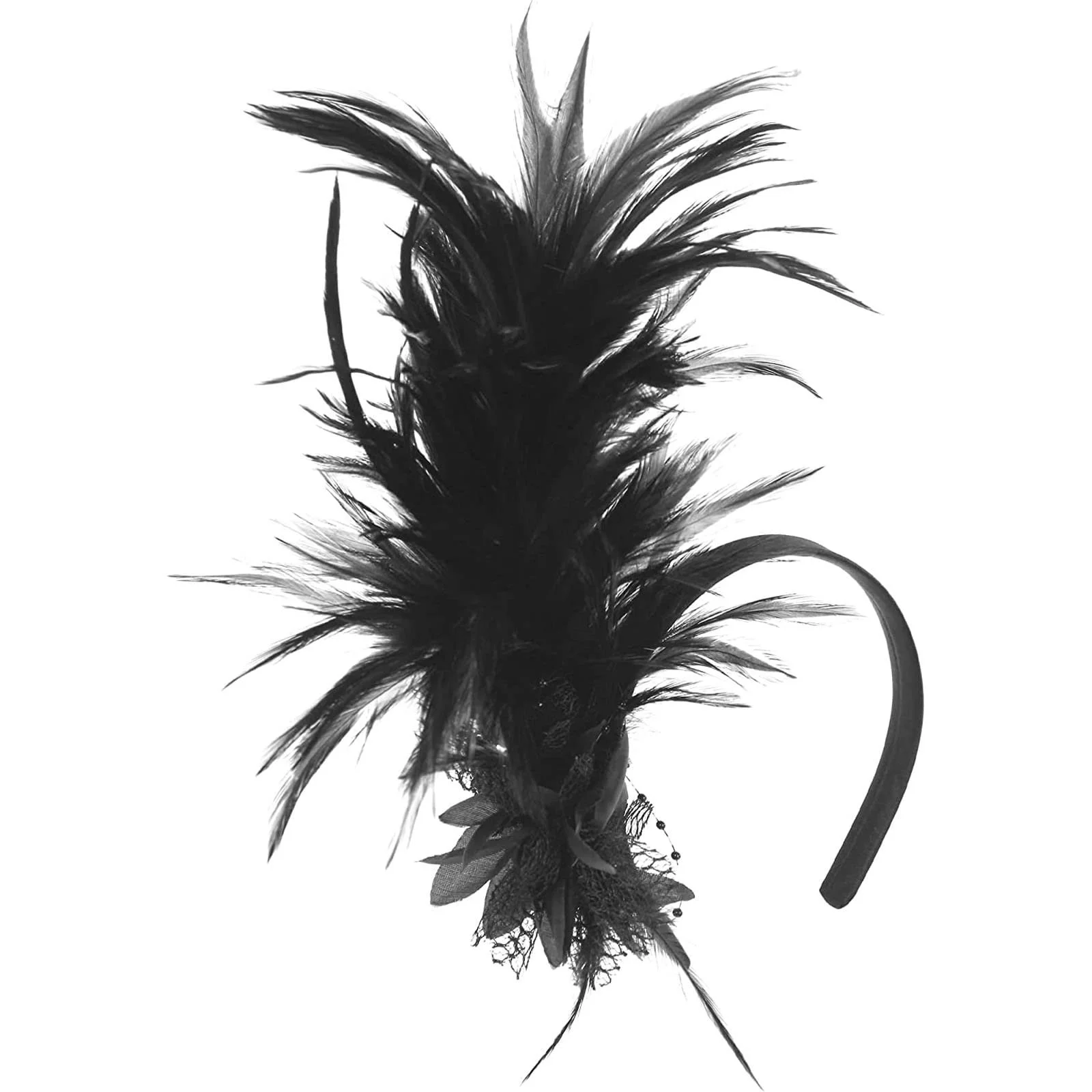 Вінтажний обруч для волосся з пір'ям чорний, фото №6 Вінтажний обруч для волосся з пір'ям чорний, фото №6