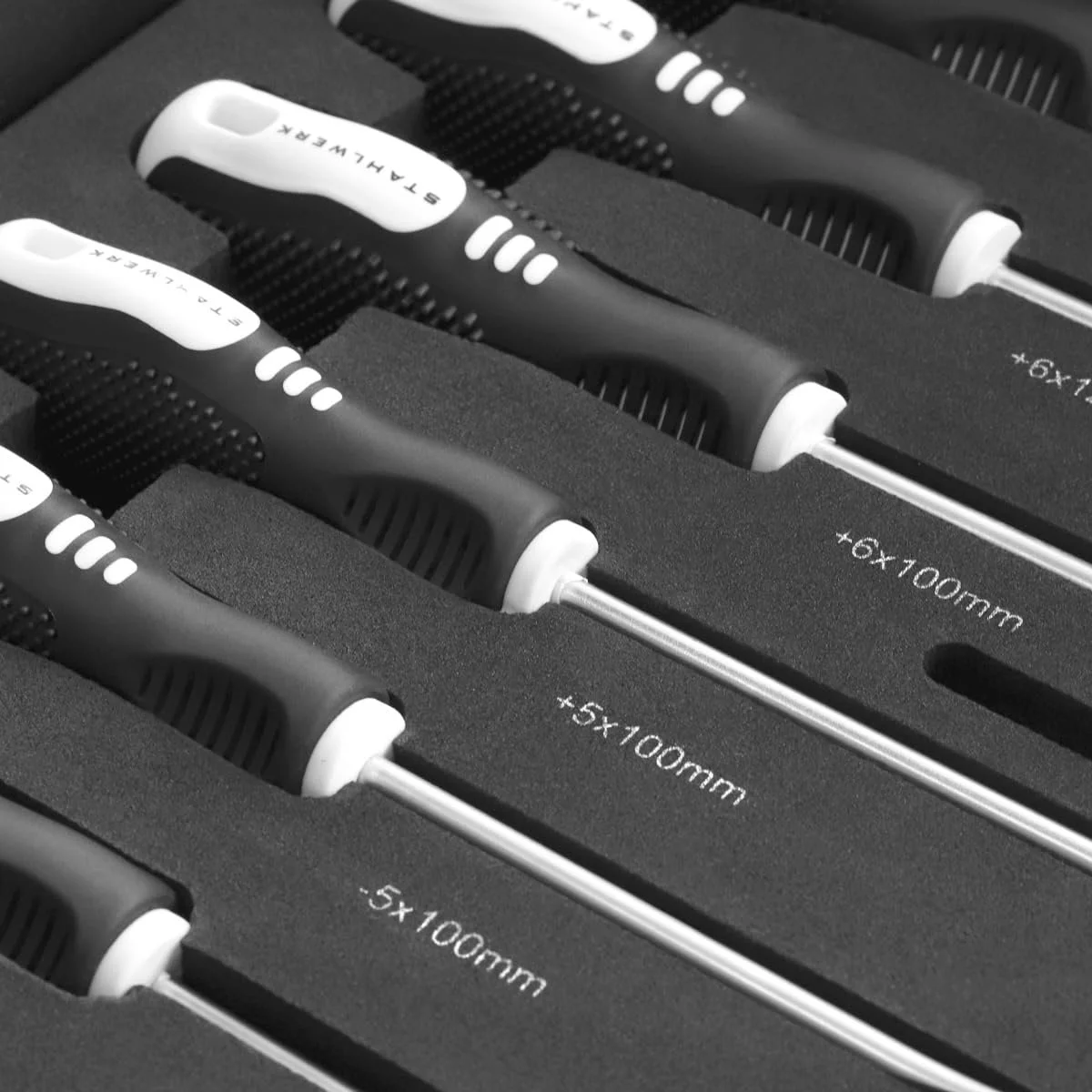 Набір викруток STAHLWERK 21 предмет PH та SL зі спіненим ложементом для інструментального візка, фото №8