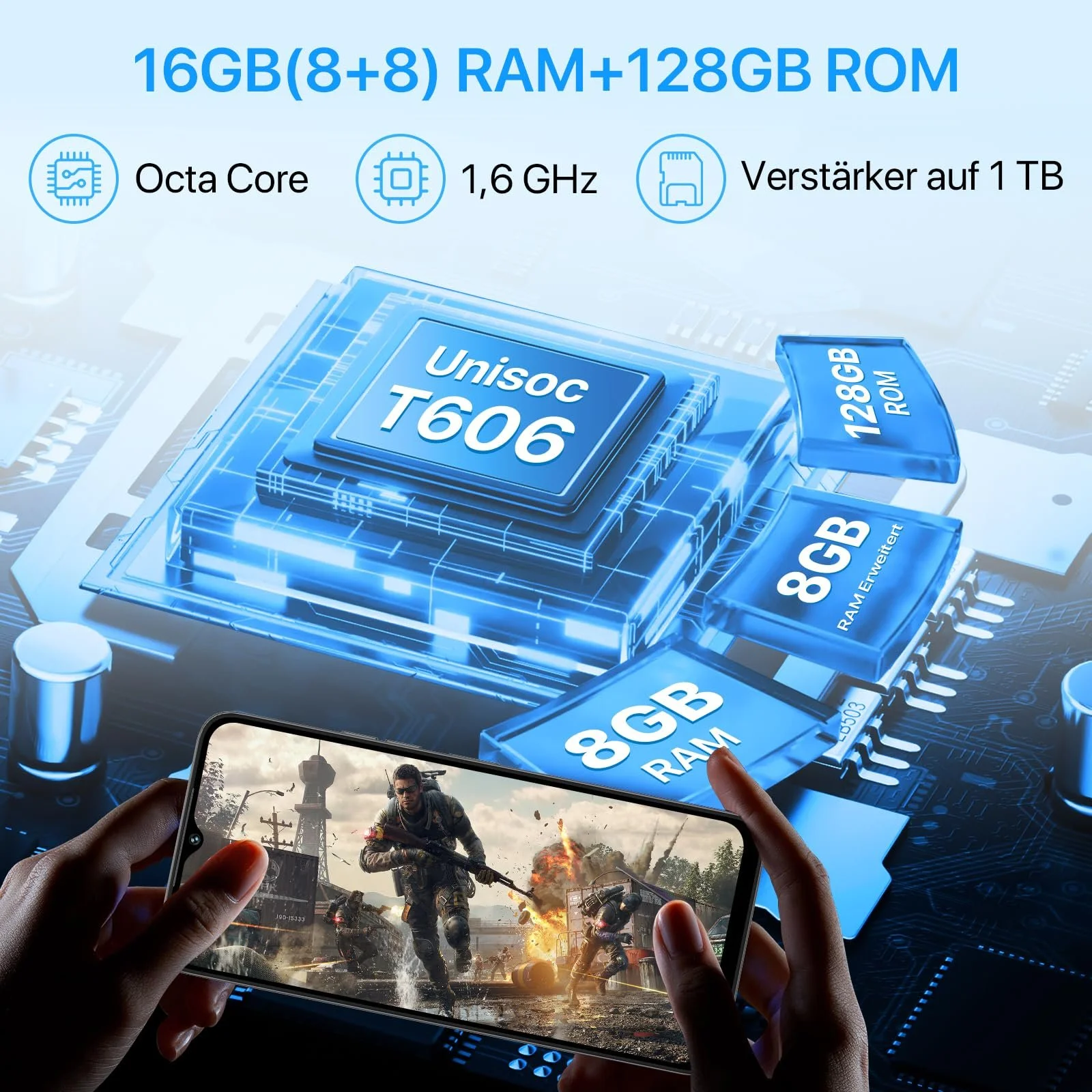 Смартфон UMIDIGI G5 16GB 128GB 50MP+8MP 6.6" HD+ 5000mAh Unisoc T606 4G Dual SIM, фото №2 Смартфон UMIDIGI G5 16GB 128GB 50MP+8MP 6.6" HD+ 5000mAh Unisoc T606 4G Dual SIM, фото №2