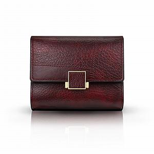 Кошелек AfitLulu Женский Ретро 2 Inch ID Окошко 5 Card Slots Красный Modern - Фото 1