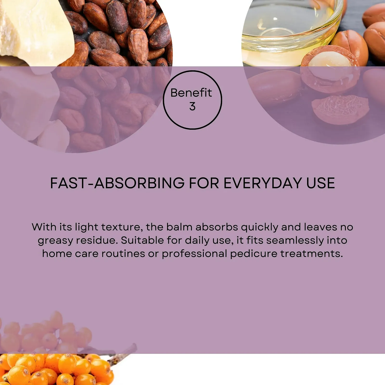 Бальзам для ног SNB Professional с аргановым маслом, маслом какао, облепиховым маслом и маслом ши, увлажняющий с мочевиной, 250 мл, фото №5