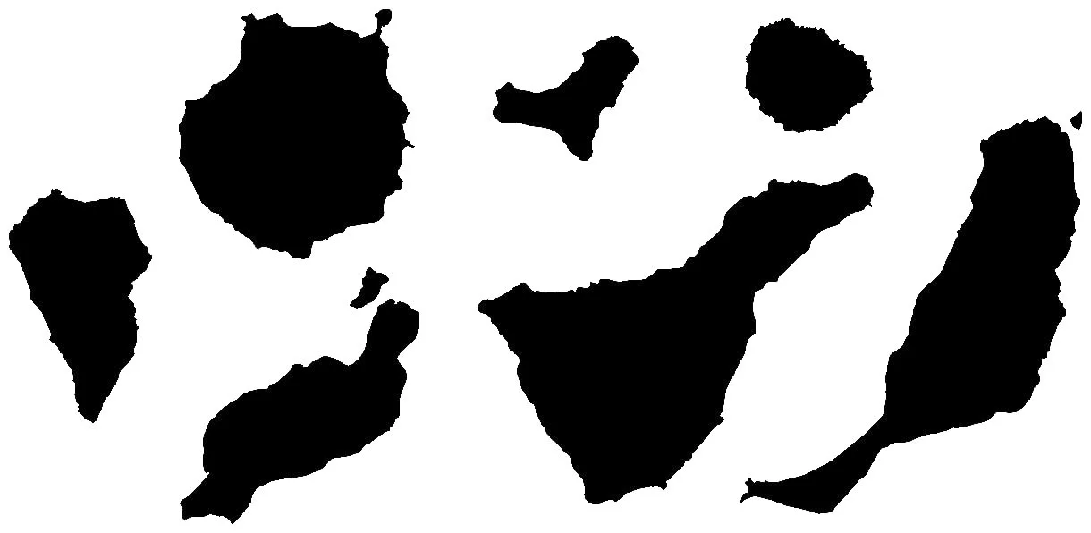 Наклейка настенная Samunshi Canary Islands 50 x 24 см Черный, фото №1