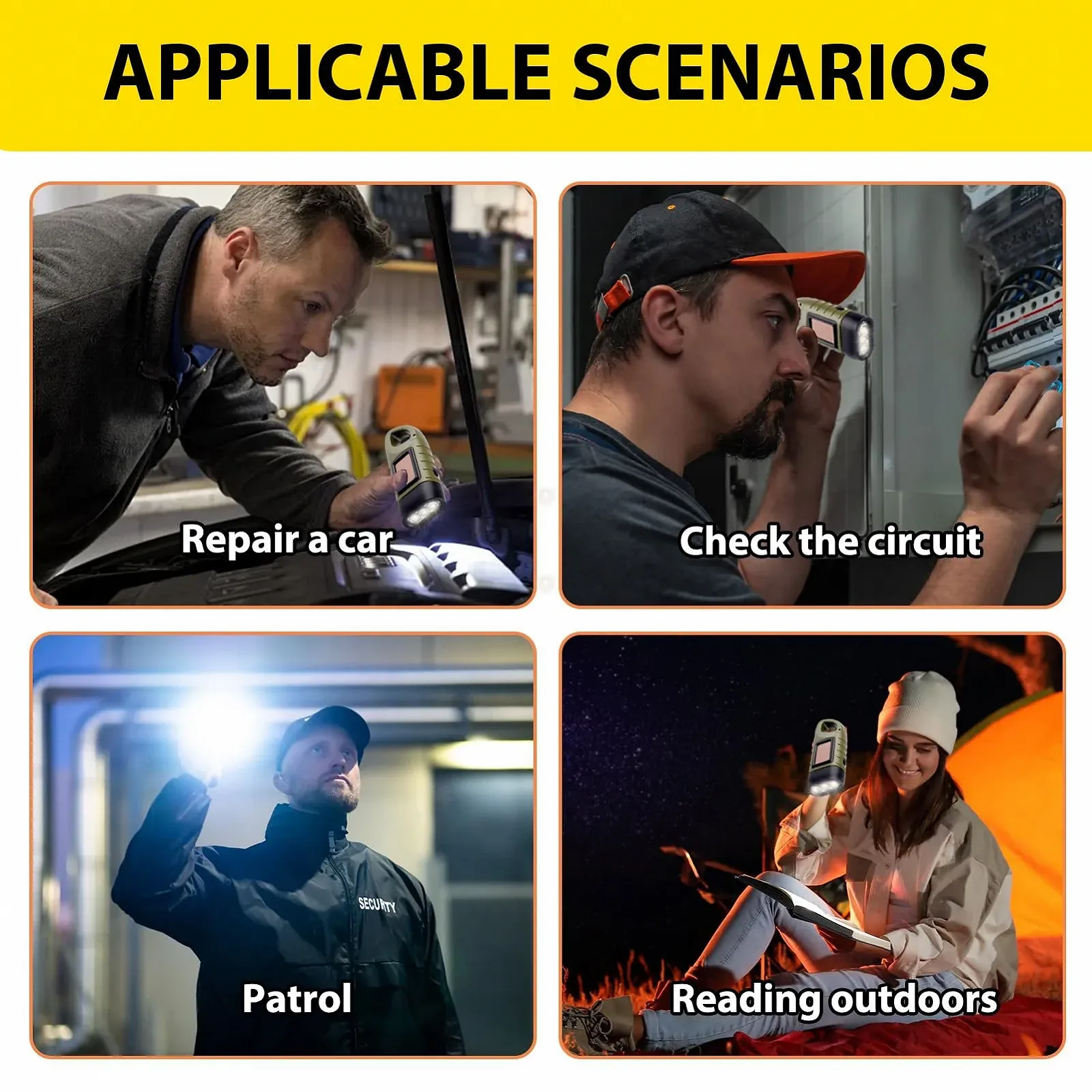 Ліхтар ручний з сонячною панеллю LED аварійний з ручкою та сонячною панеллю, водонепроникний для кемпінгу, походів, фото №6