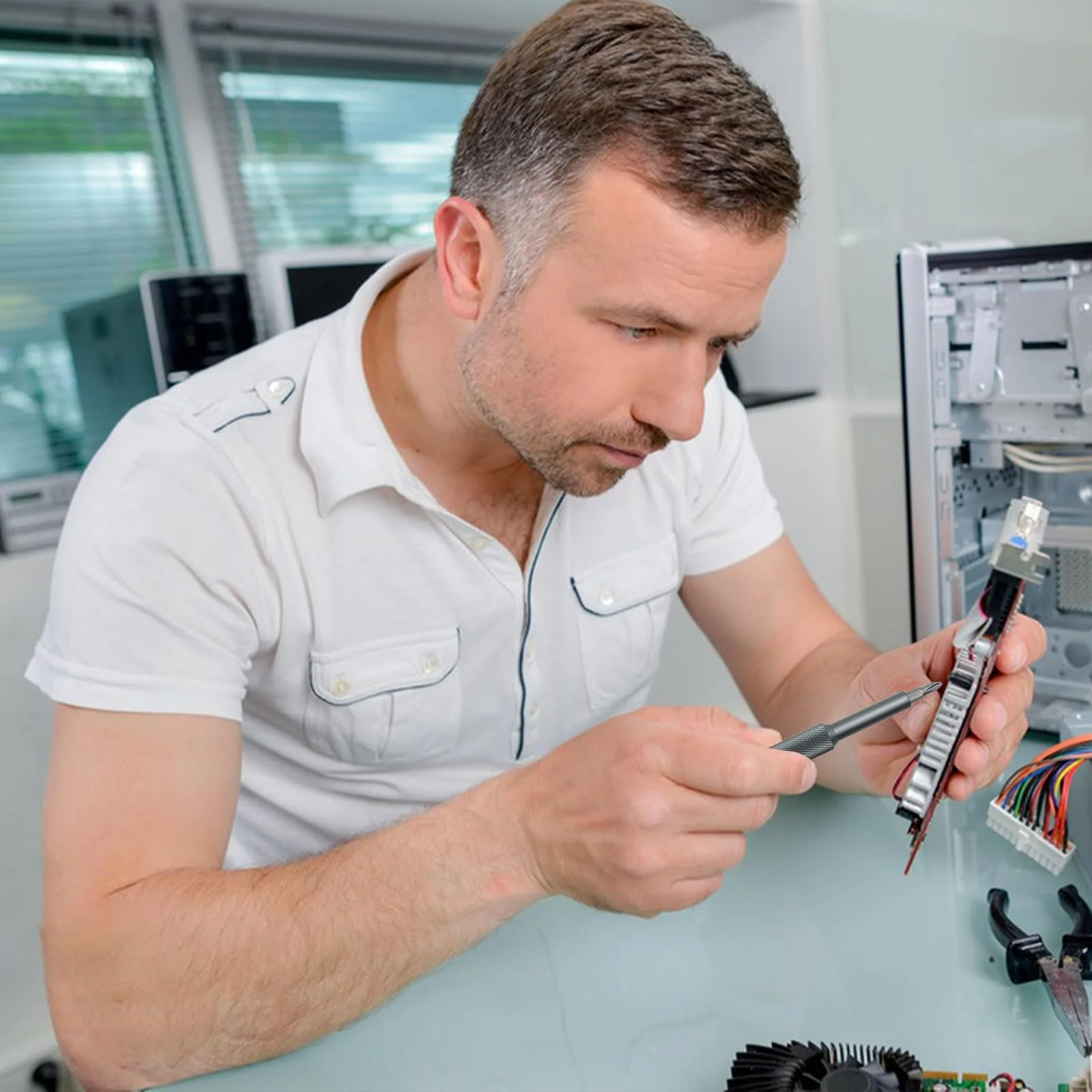 Набір міні-викруток VEGCOO 49-в-1 прецизійні сталь S2 (HRC65+) магнітні, фото №7