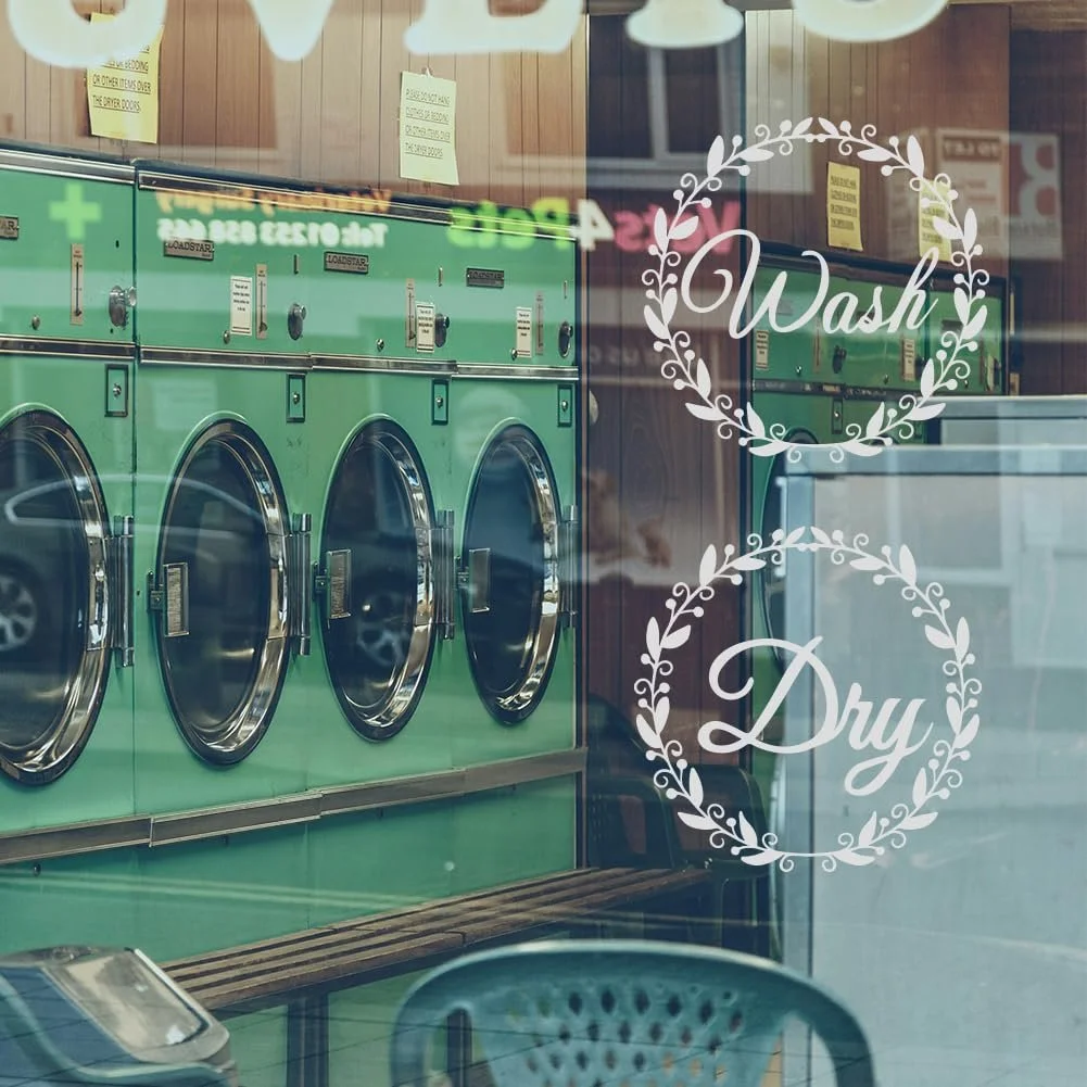 Наклейка на стіну SUPERDANT Laundry Wash & Dry Quotes Vinyl 59 x 30 см Біла, фото №4