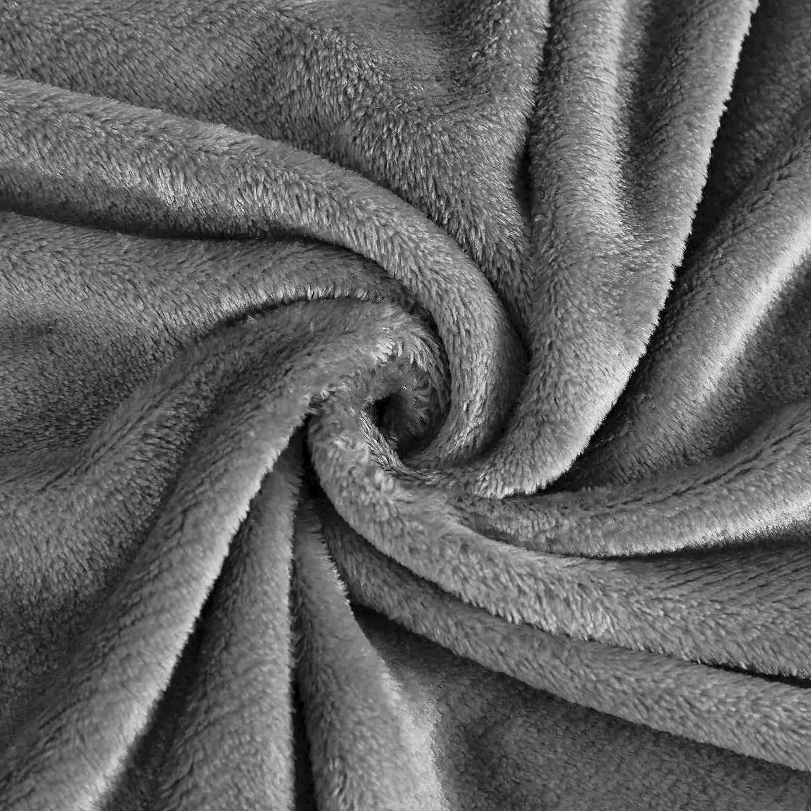 Покривало Hengsong Пухнасте М'яке Плюшеве 220 x 240 см Сірий, фото №3